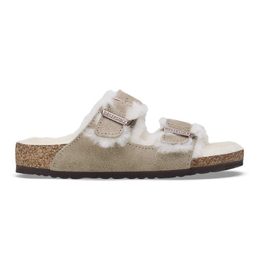 Birkenstock Kid's Taupe Shealing Arizona Sandals