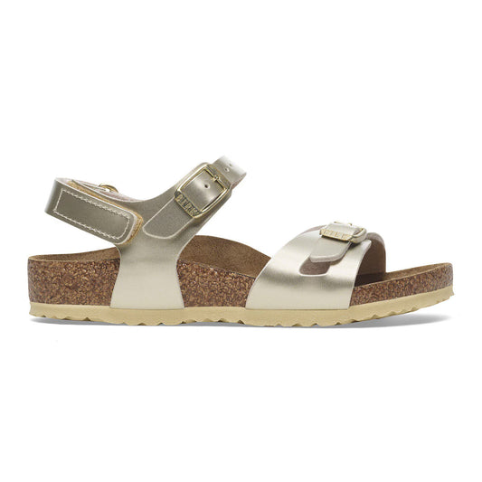 Birkenstock Girl's Gold Metallic Rio Sandals