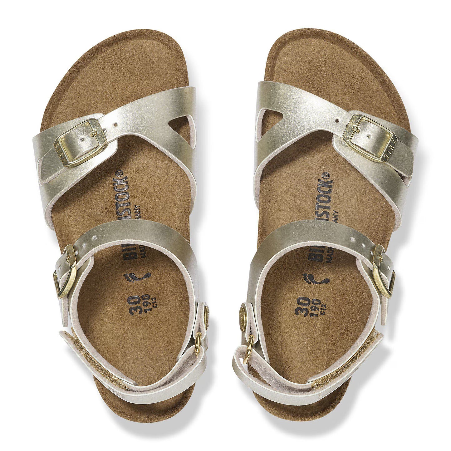 Birkenstock Girl's Gold Metallic Rio Sandals