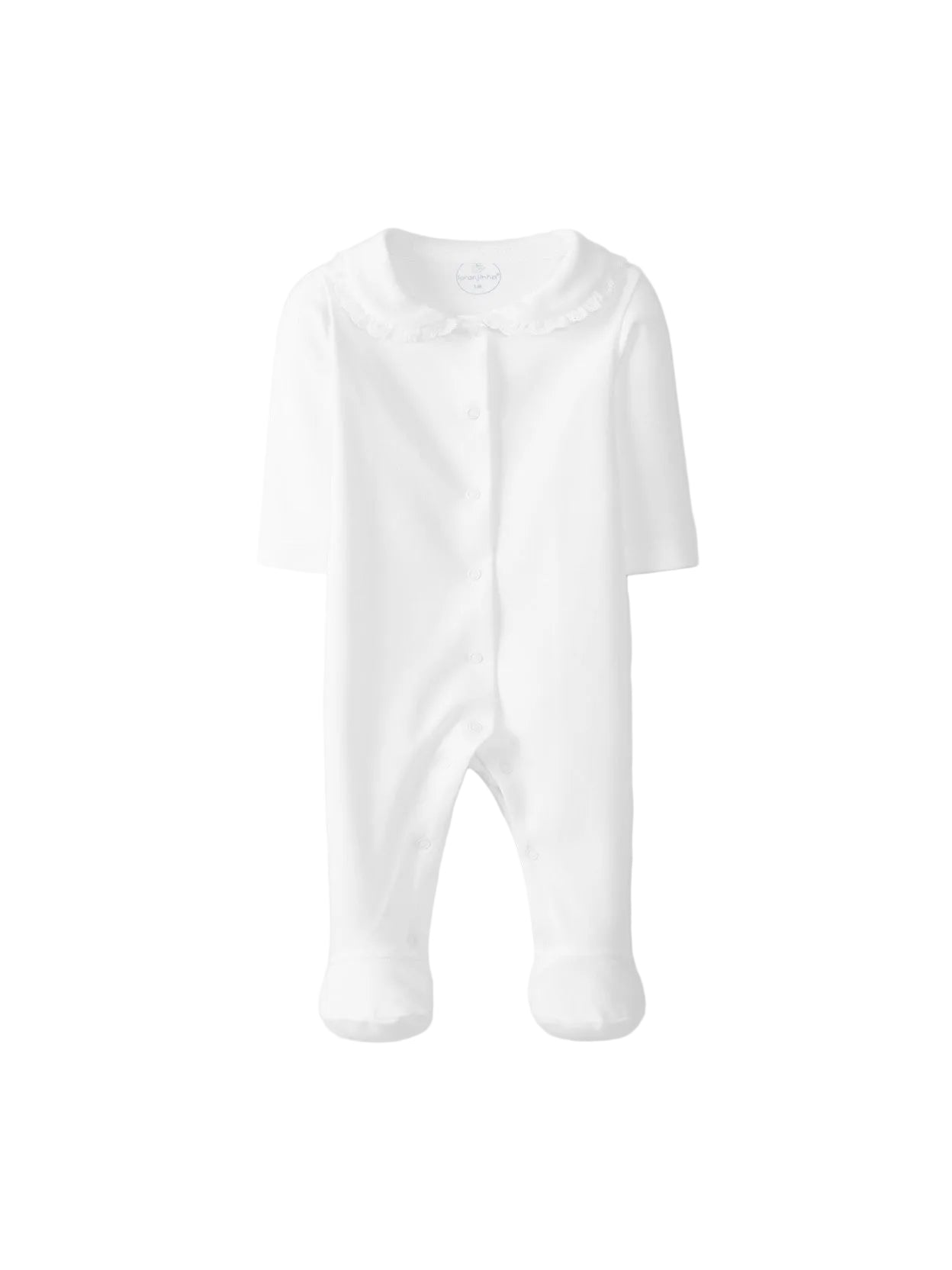 Laranjinha Baby's White Lace Collar Babygrow
