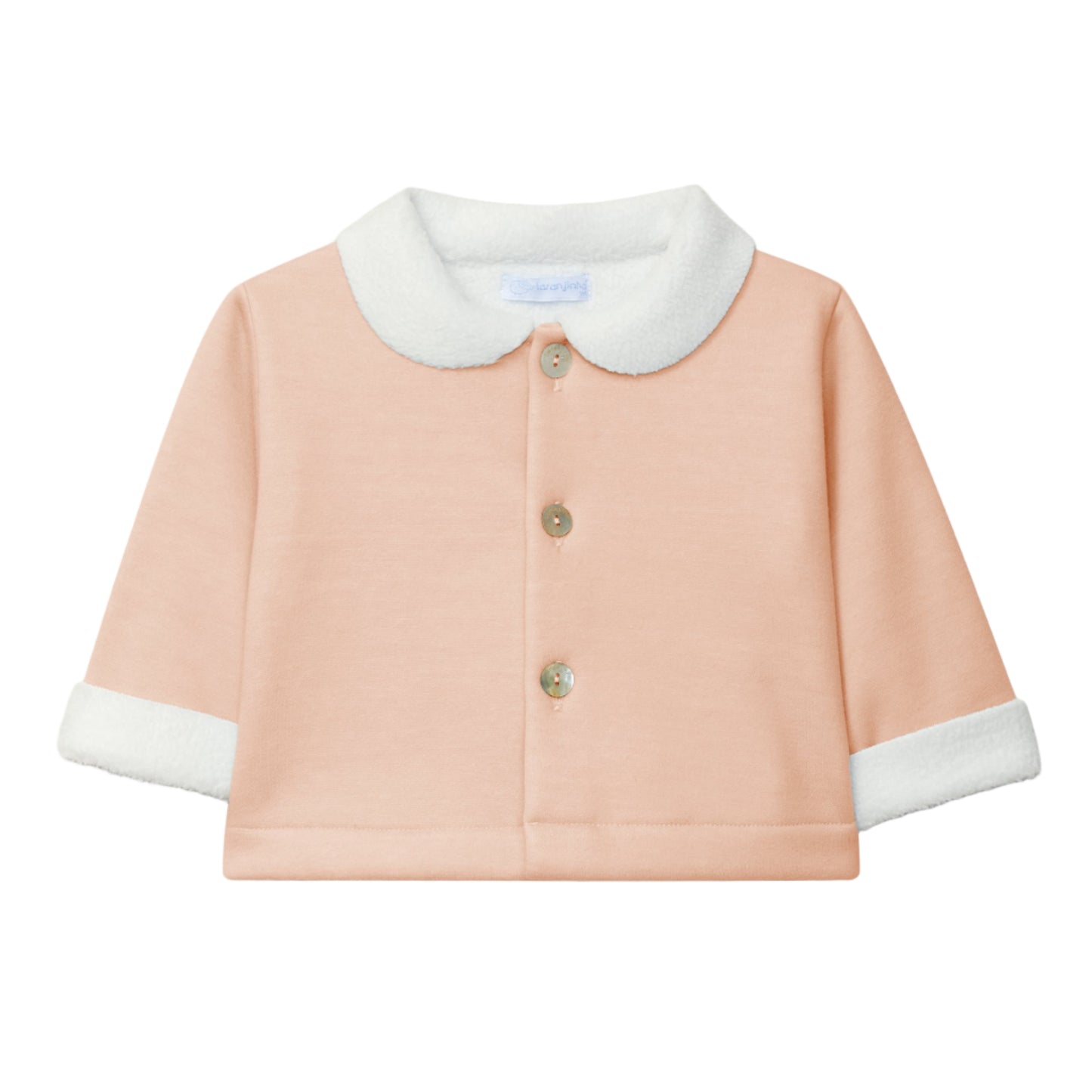 Laranjinha Baby Girl's Rose Pink Double Jersey Faux Fur Jacket