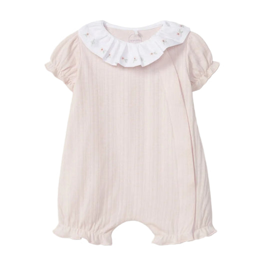 Laranjinha Baby Girl's Pink Collared Shortie