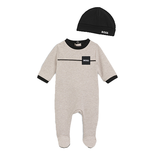 Hugo Boss Baby Boy's Off White Sleep Suit Set