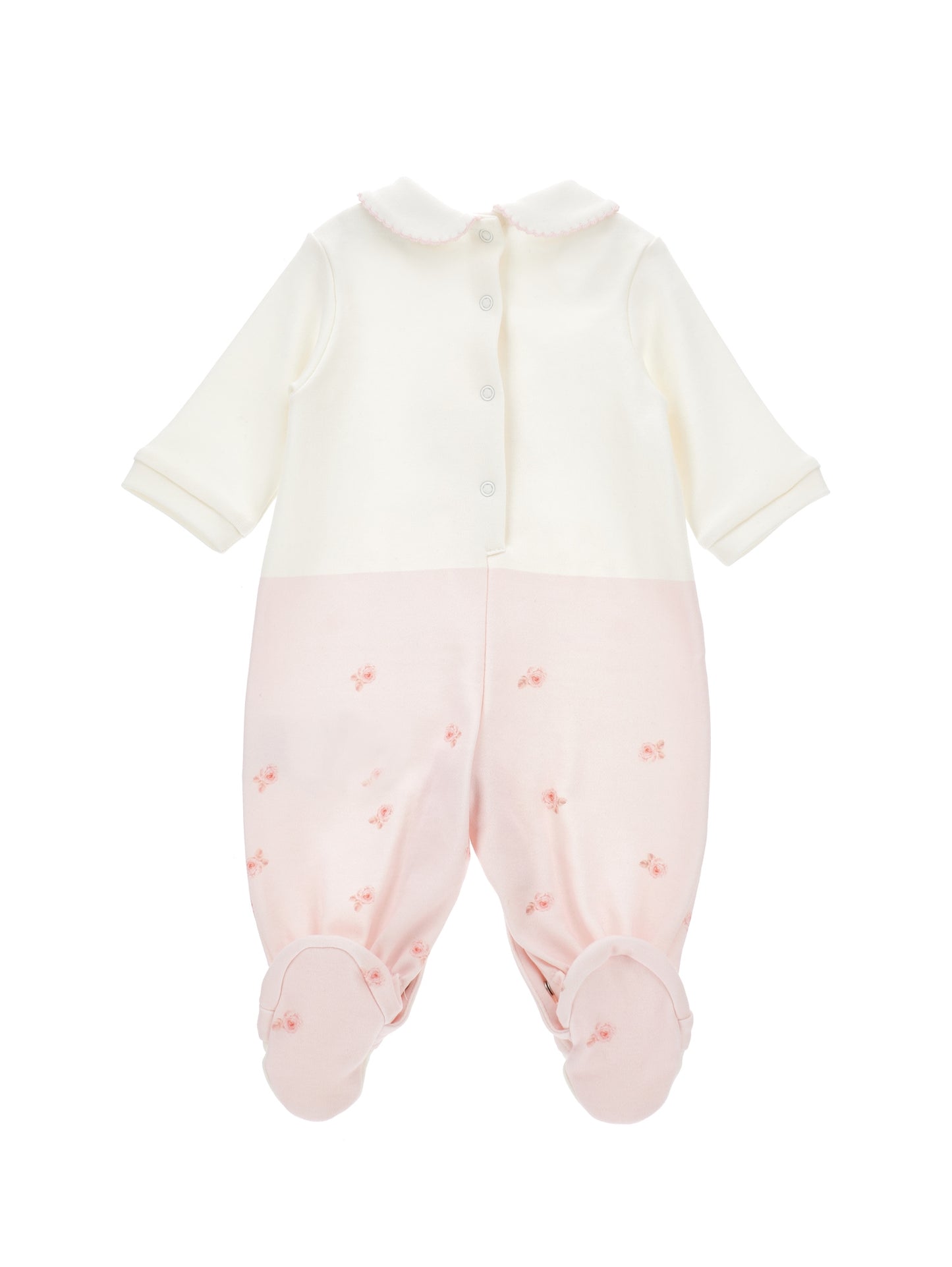 Monnalisa Baby Girl's Panna & Pink Babygrow