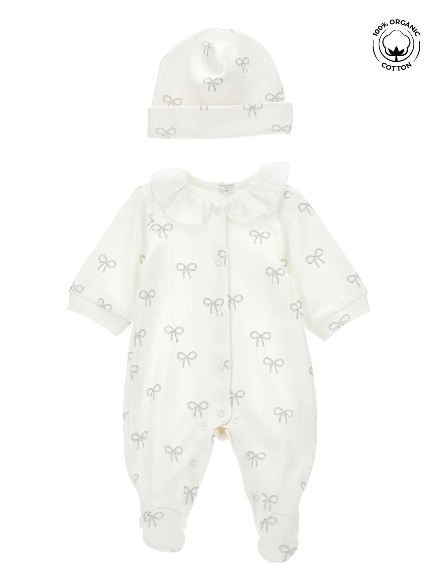 Monnalisa Baby Girl's Panna Sequin All In One Set