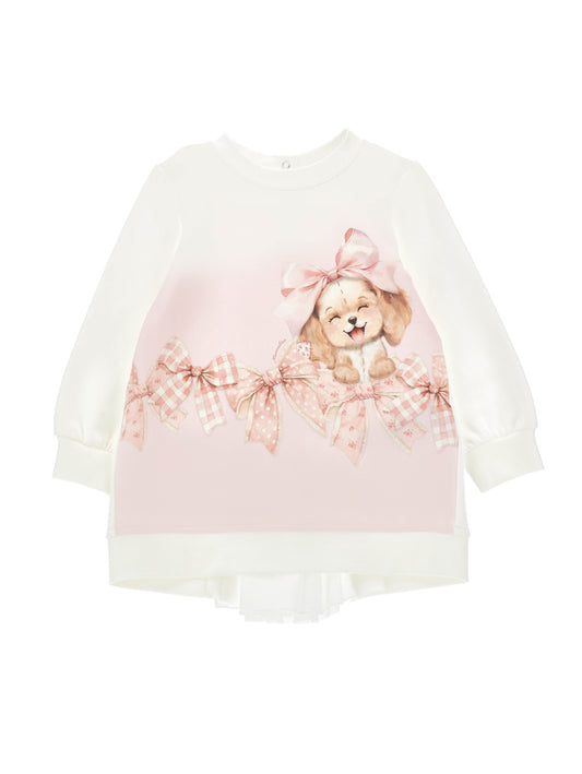 Monnalisa Baby Girl's Panna & Pink Fairy Tale Dress