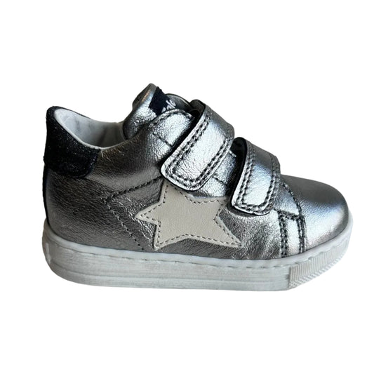 Falcotto Girl's Glitter Silver Salazar 3 VL Trainers