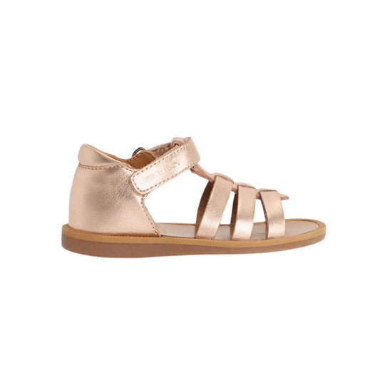 Pom D Api Baby Girl's Platinum Poppy Strap Sandals