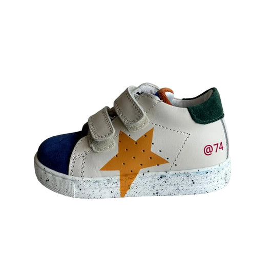 Falcotto Boy's Milk, Blue & Orange Salazar 3 VL Trainers