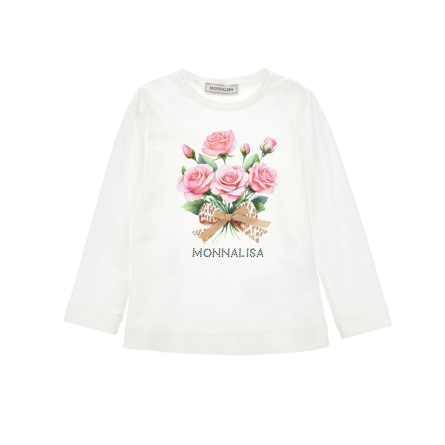 Monnalisa Girl's Mona Lisa Bouquet T-Shirt