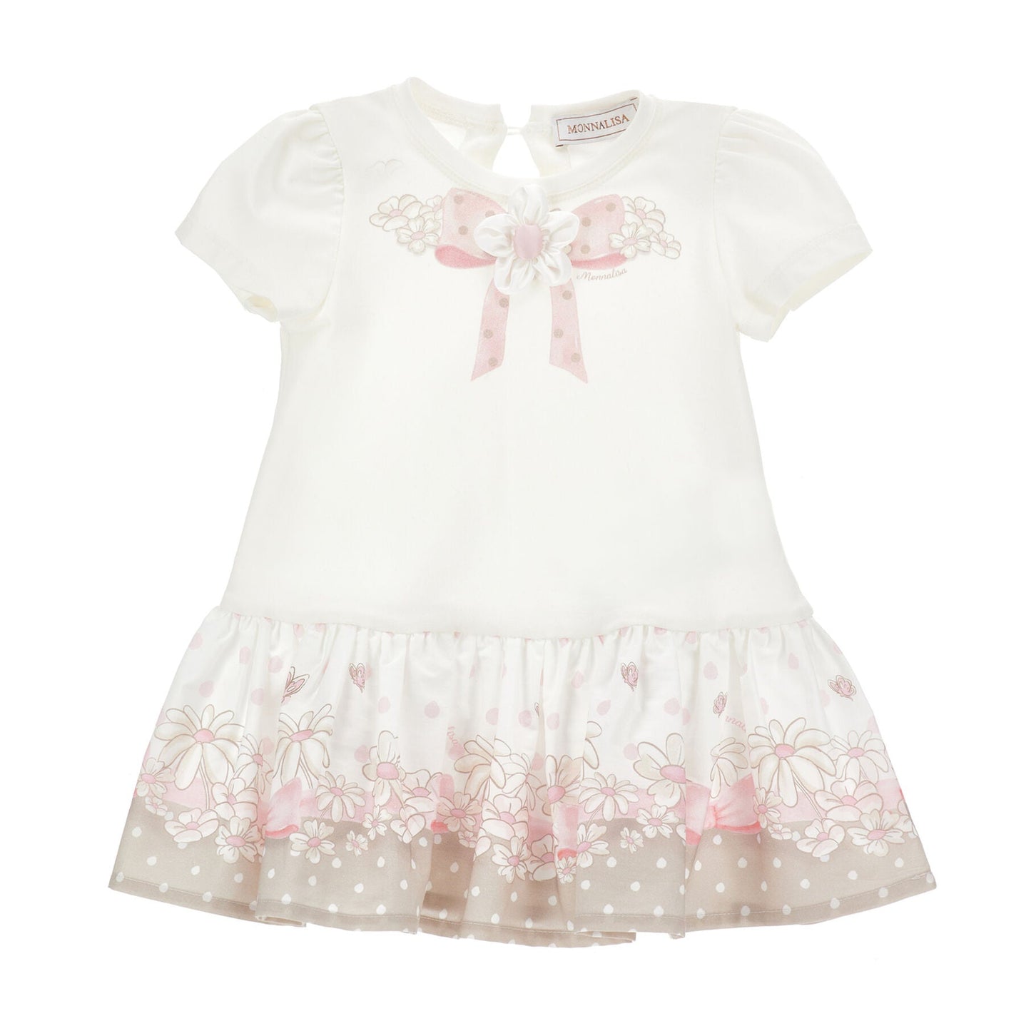 Monnalisa Baby Girl's Floral Bow Dress