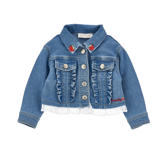 Monnalisa Baby Girl's Denim Winnie The Pooh Jacket