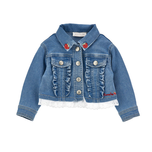 Monnalisa Girl's Winnie the Pooh Jean Jacket