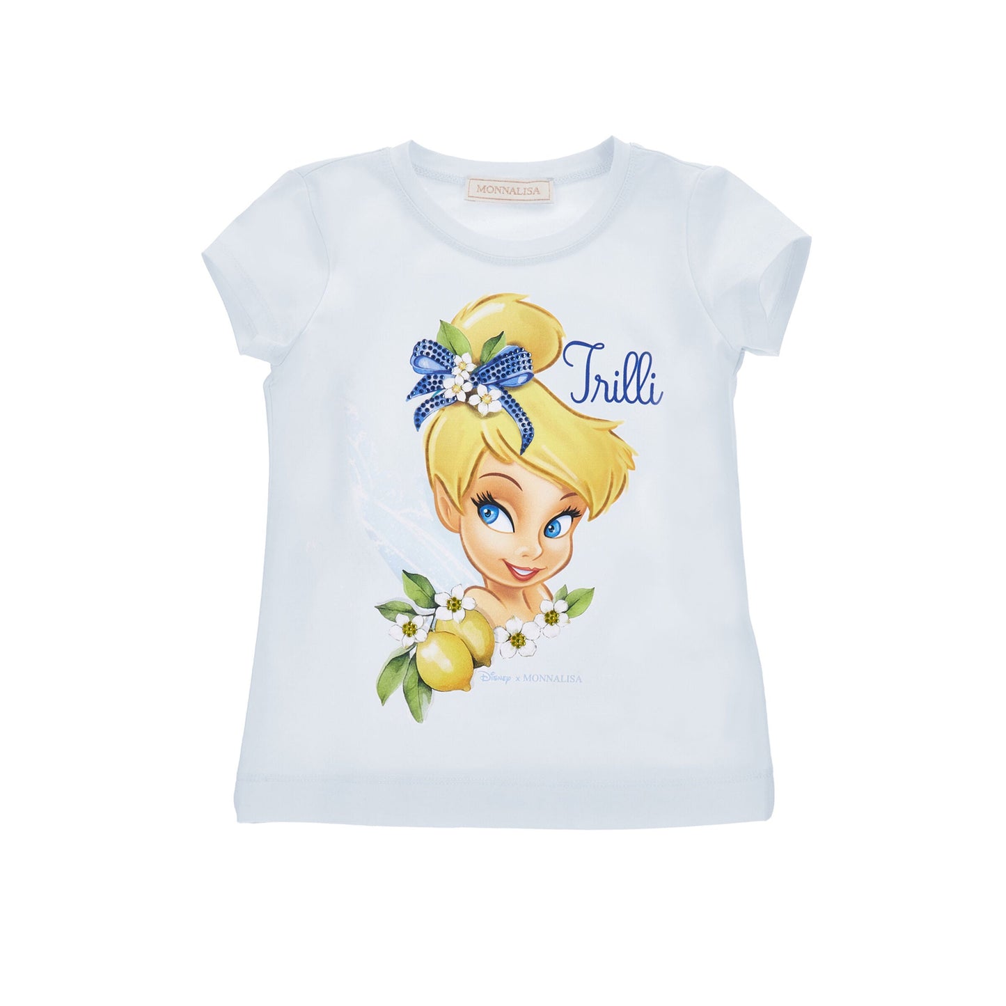 Monnalisa Girl's Tinkerbell White T-Shirt