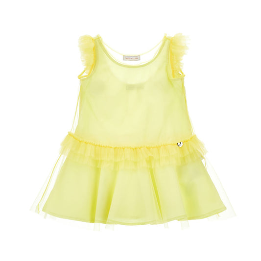 Monnalisa Girl's Yellow Tulle Dress