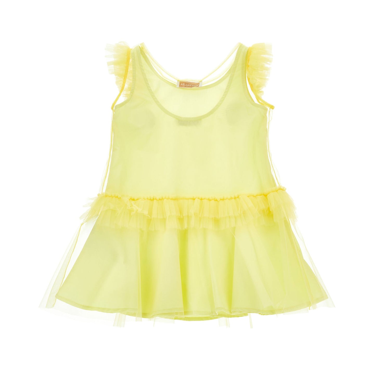 Monnalisa Girl's Yellow Tulle Dress