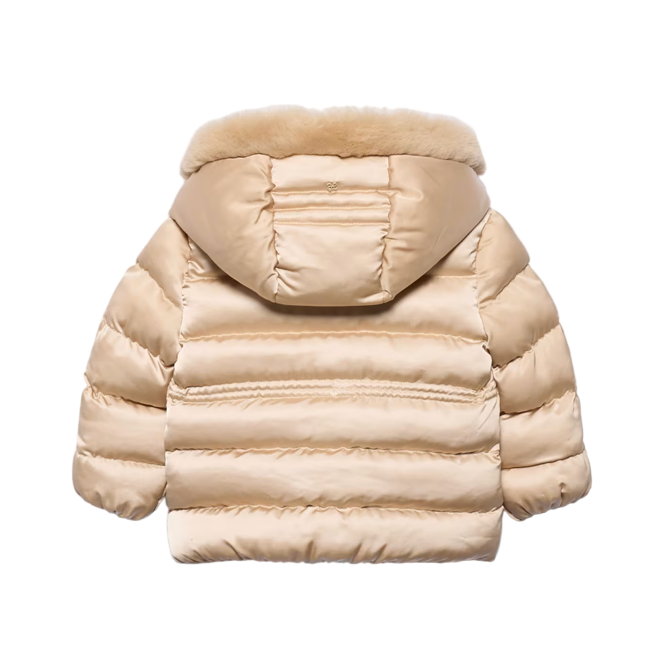 Abel&Lula Almond Satin Coat | Vanilla