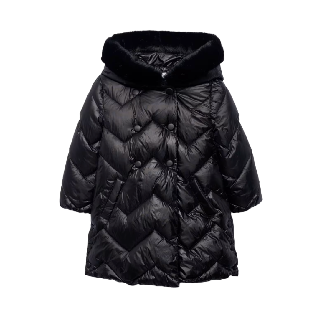 Abel&Lula Black Quilted Coat