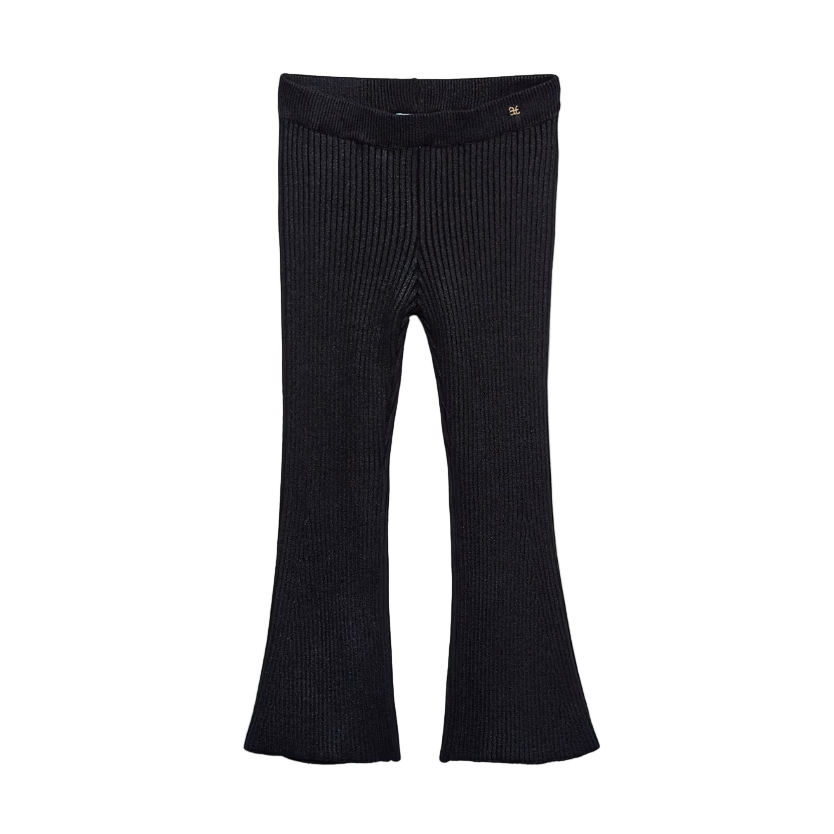 Abel&Lula Girl's Black Knitted Leggings