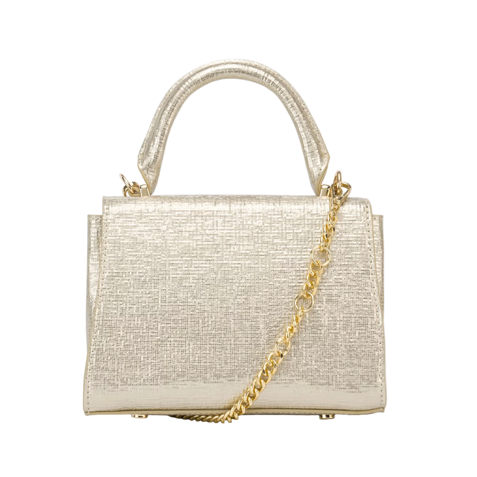 Abel&Lula Girl's Gold Shiny Handbag