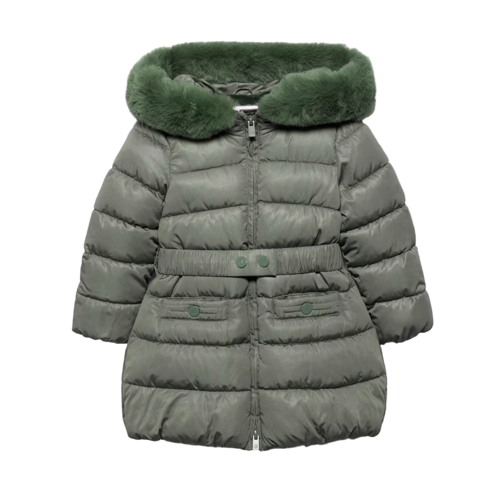 Abel&Lula Girl's Hunt Green Quilted Jacket