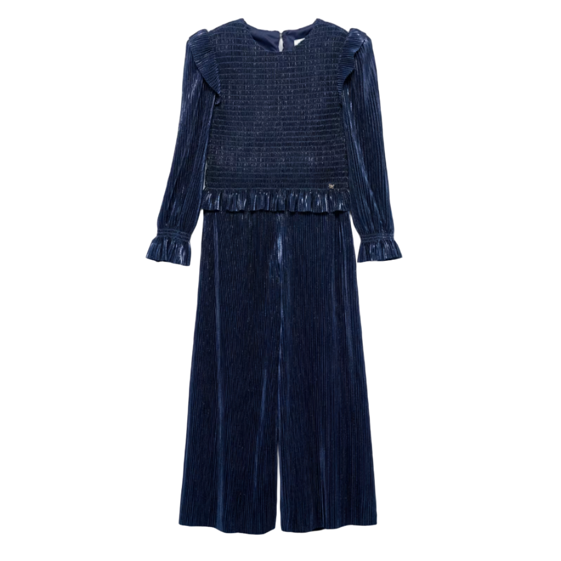 Abel&Lula Navy Knitted Trouser Set | Vanilla Jnr