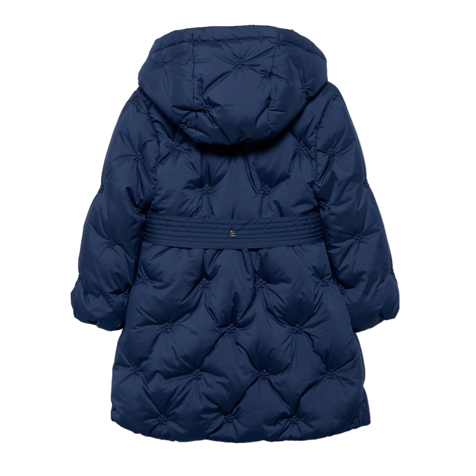 Abel&Lula Navy Quilted Winter Coat | Vanilla