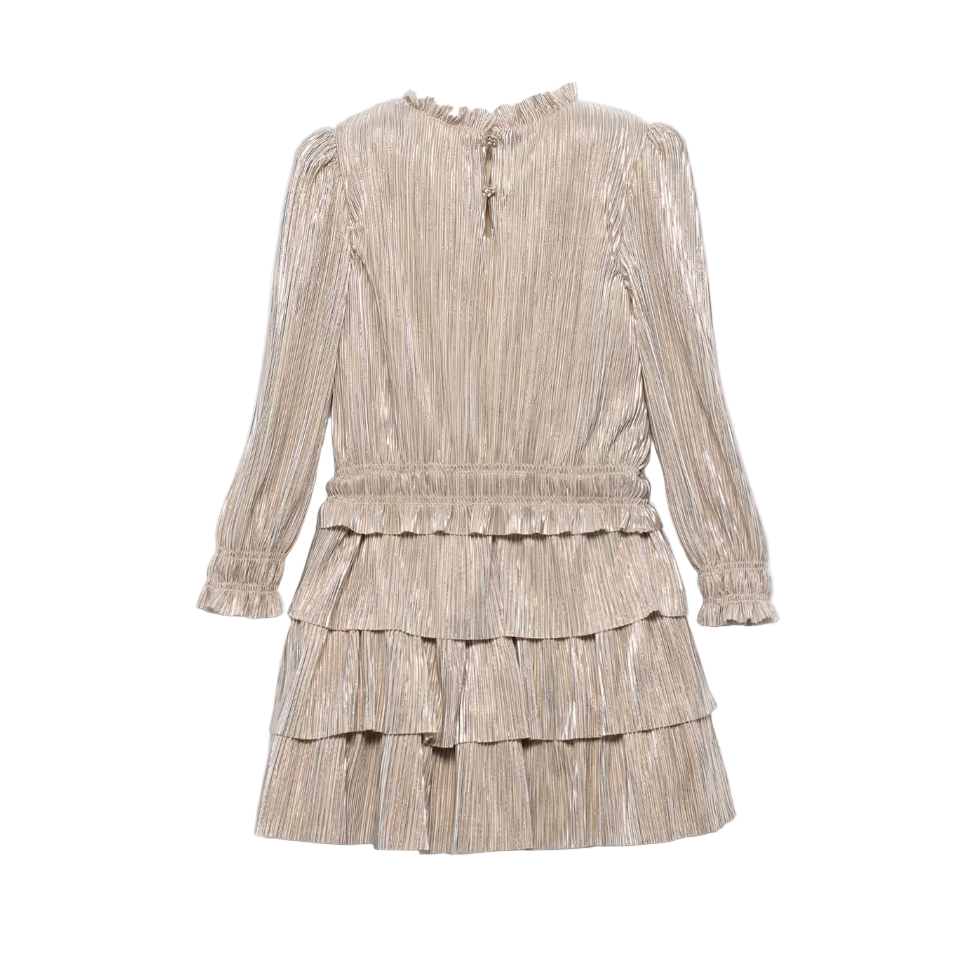 Abel & Lula Oat Pleated Dress | Vanilla