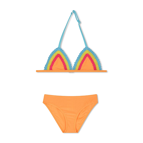 Billie Blush Girl's Peach Triangle Bikini