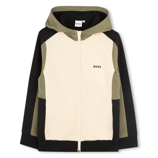 Hugo Boss Boy's Sand Hooded Cardigan