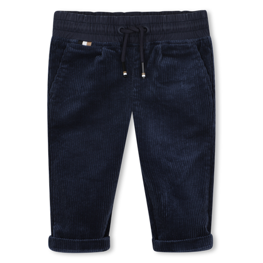 Hugo Boss Baby Boy's Navy Velvet Trousers