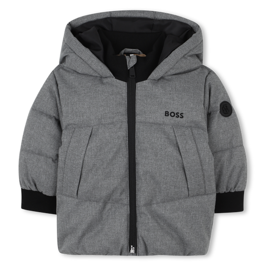 Hugo Boss Baby Boy's Heather Grey Hooded Down Jacket