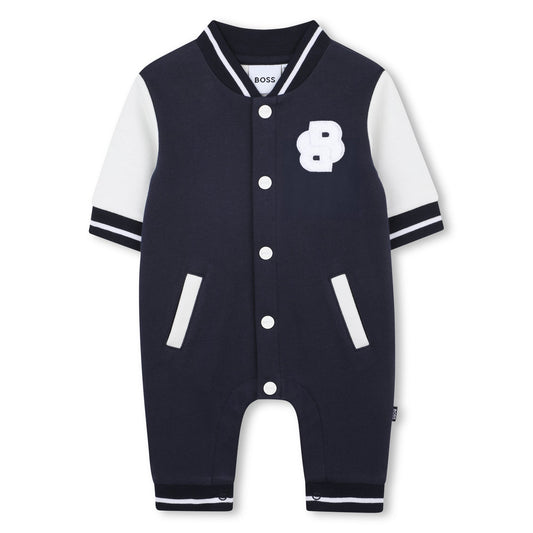 Hugo Boss Baby Boy's Navy Studded One Piece