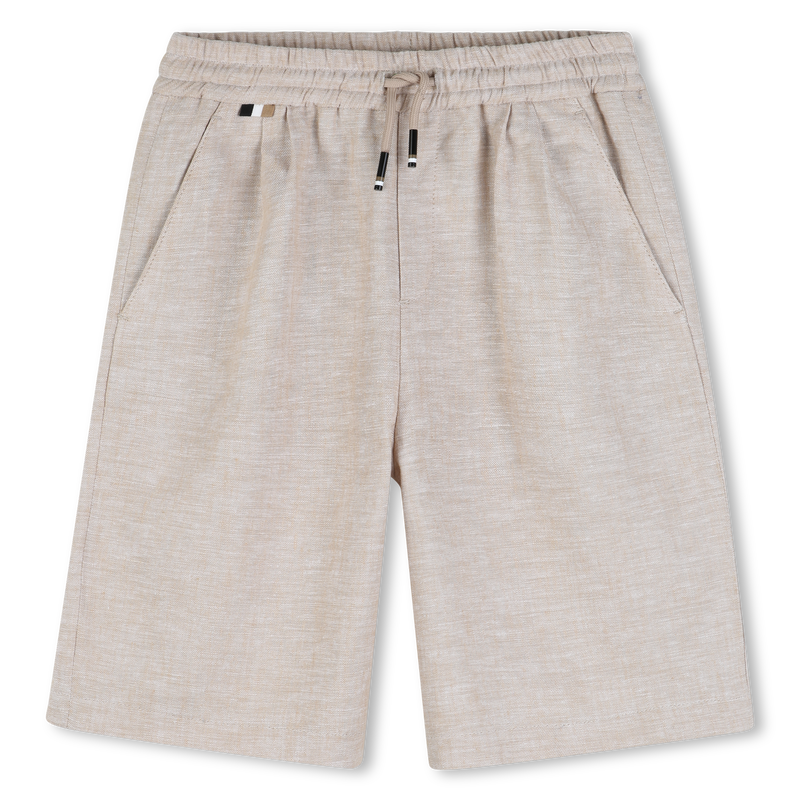 Hugo Boss Boy's Sand Linen Shorts
