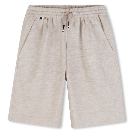 Hugo Boss Boy's Sand Linen Shorts