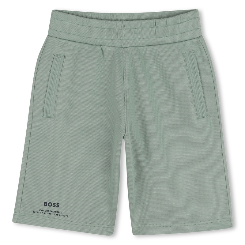 Hugo Boss Boy's Green Bermuda Jogging Shorts