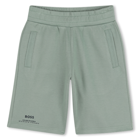 Hugo Boss Boy's Green Bermuda Jogging Shorts