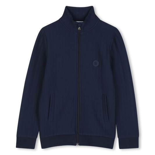 Hugo Boss Boy's Navy Striped Cardigan
