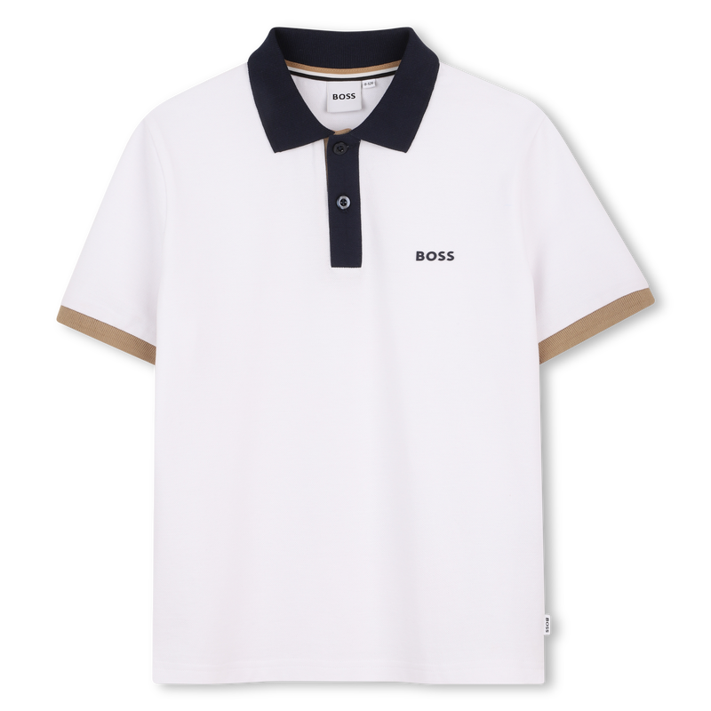 Hugo Boss Boy's White Short-Sleeved Polo