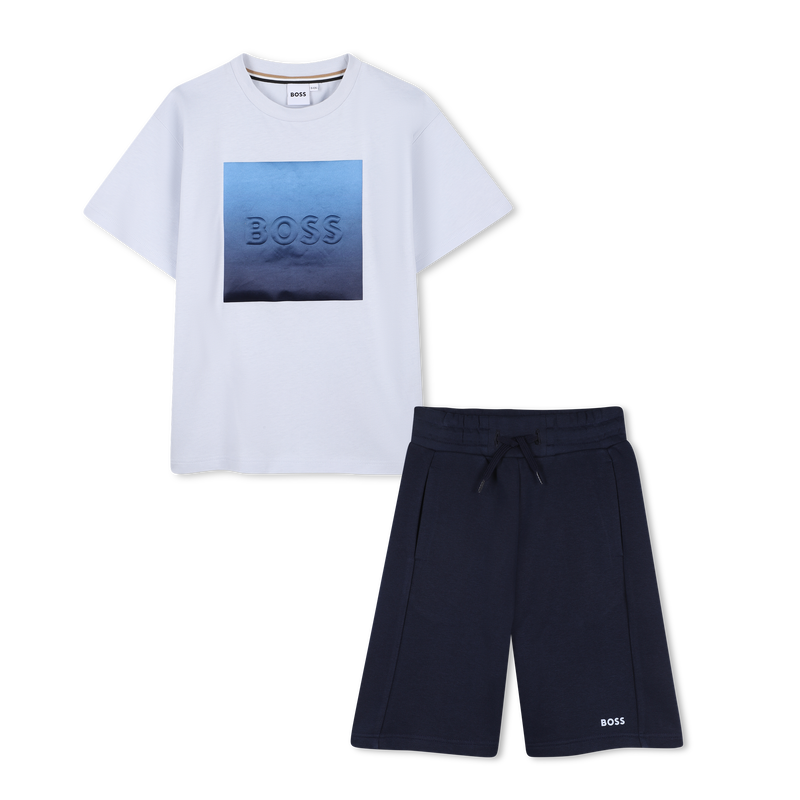 Hugo Boss Boy's Pale Blue T-Shirt Set