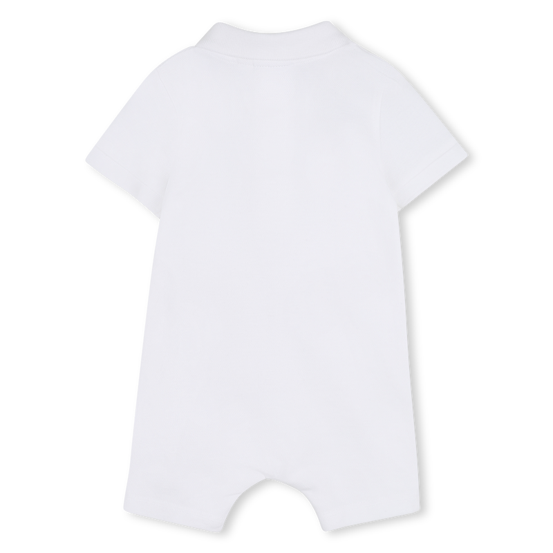 Hugo Boss Baby Boy's White Button Playsuit
