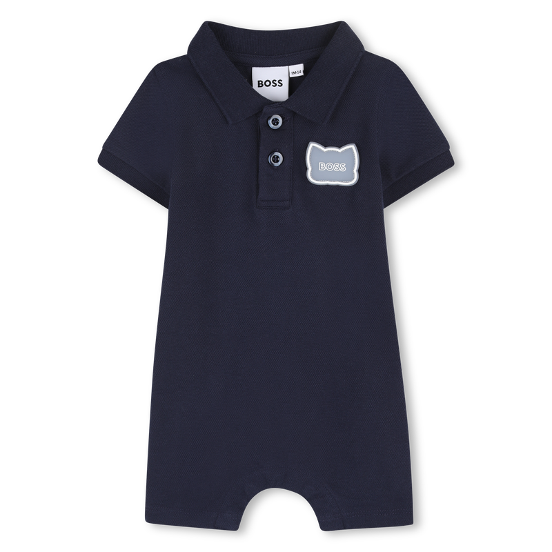 Hugo Boss Baby Boy's Navy Button Playsuit