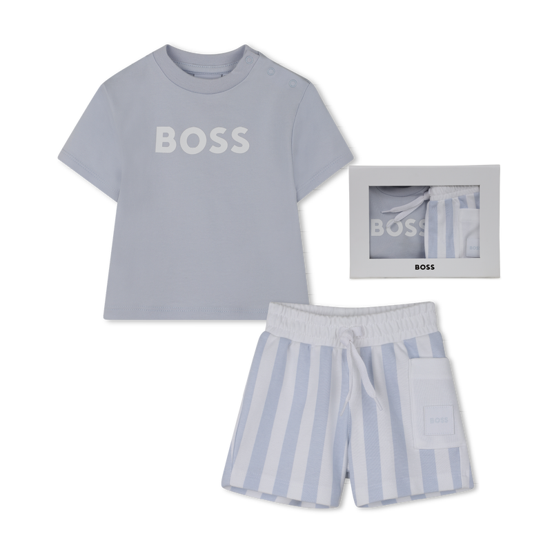 Hugo Boss Baby Boy's Pale Blue T-Shirt Set