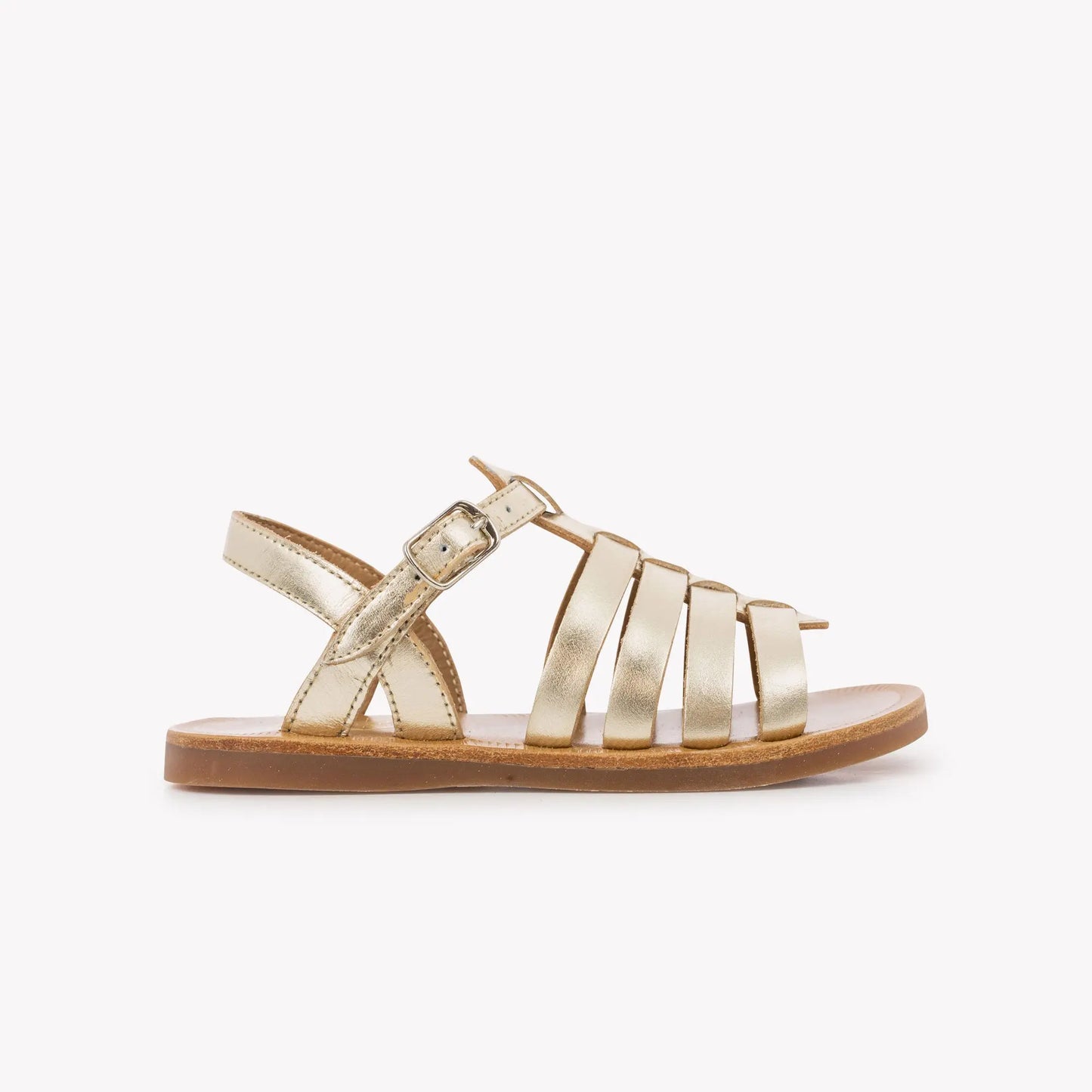 Pom D Api Girl's Platinum Plagette Strap Sandals