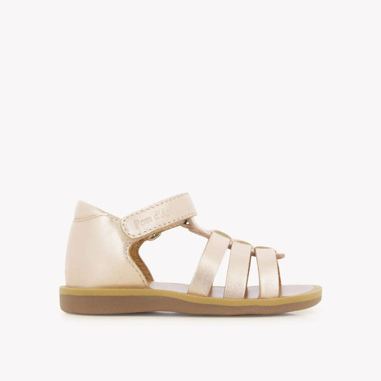 Pom D Api Baby Girl's Copper Poppy Strap Sandals