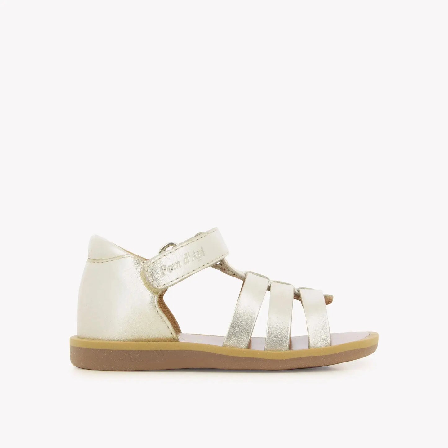 Pom D Api Girl's Platinum Poppy Strap Sandals