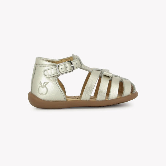 Pom D Api Girl's Platinum Stand Up Knot Sandals