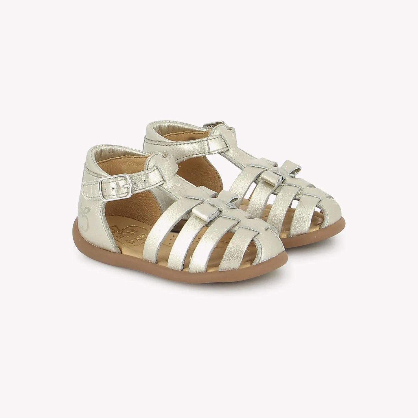 Pom D Api Girl's Platinum Stand Up Knot Sandals