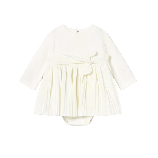 Mayoral Baby Girl's Natural Combined Towelling Romper