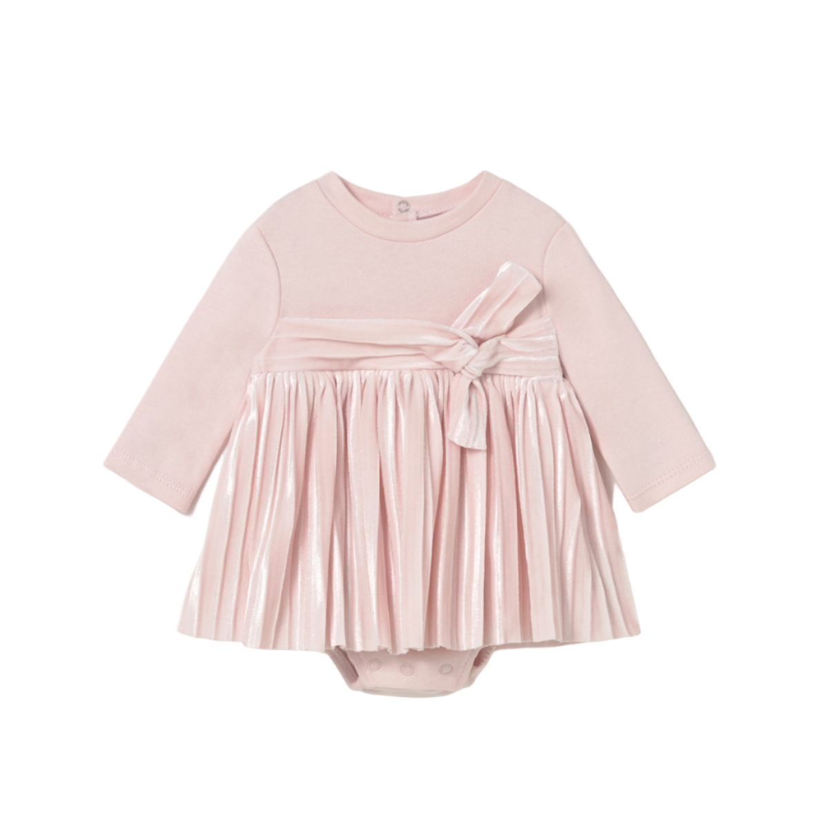 Mayoral Baby Girl's Rose Pink Combined Towelling Romper